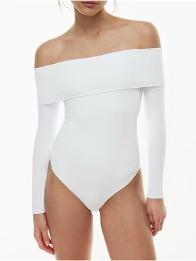 Aritzia Contour Deco Bodysuit Small White